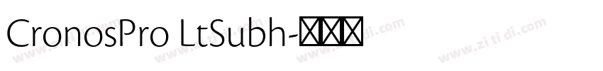 CronosPro LtSubh字体转换